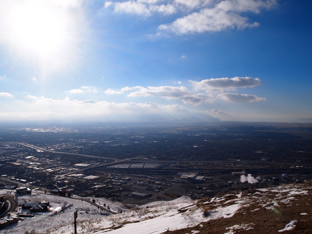 A bit hazy for the Oquirrh Mtns.