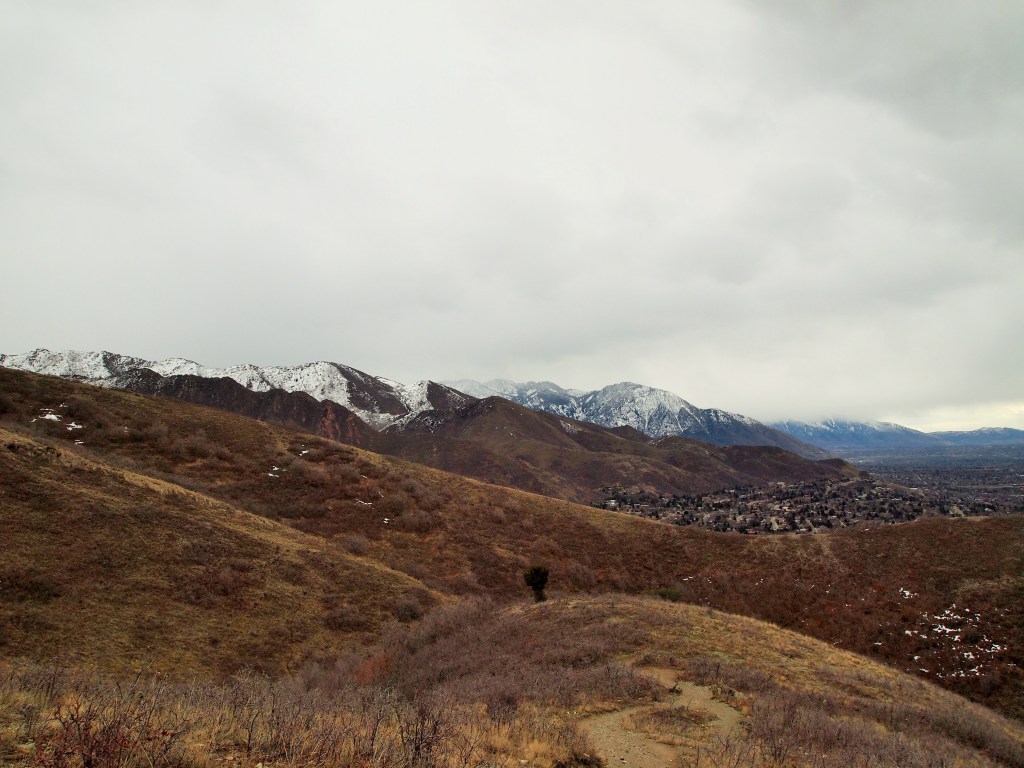 Snowy Wasatch to the southeast